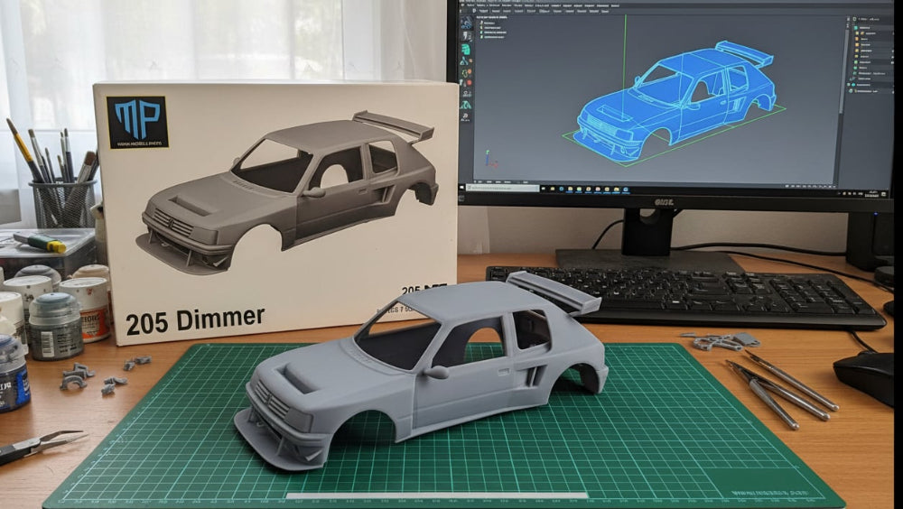 A Peugeot 205 Dimmer rally wide body shell