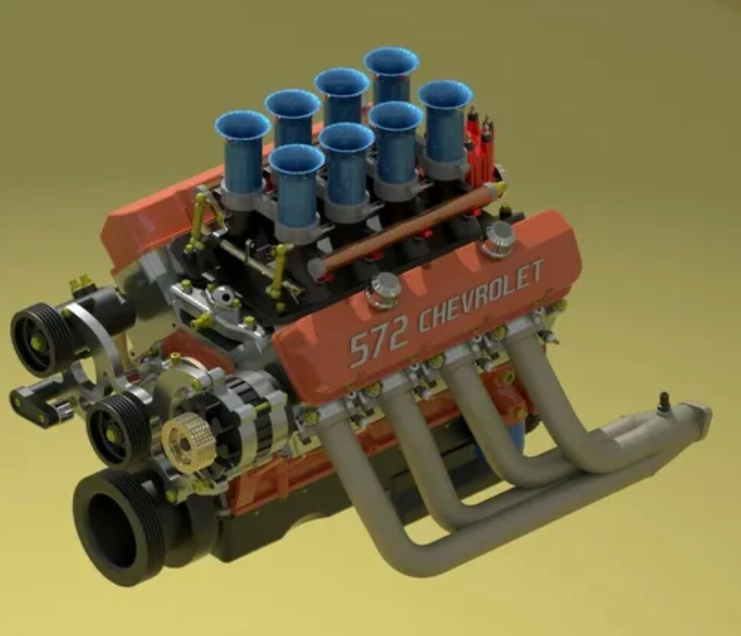 CHEVROLET ZZ 572 SINGLE THROTTLE BODY INJECTION ENGINE in separate parts