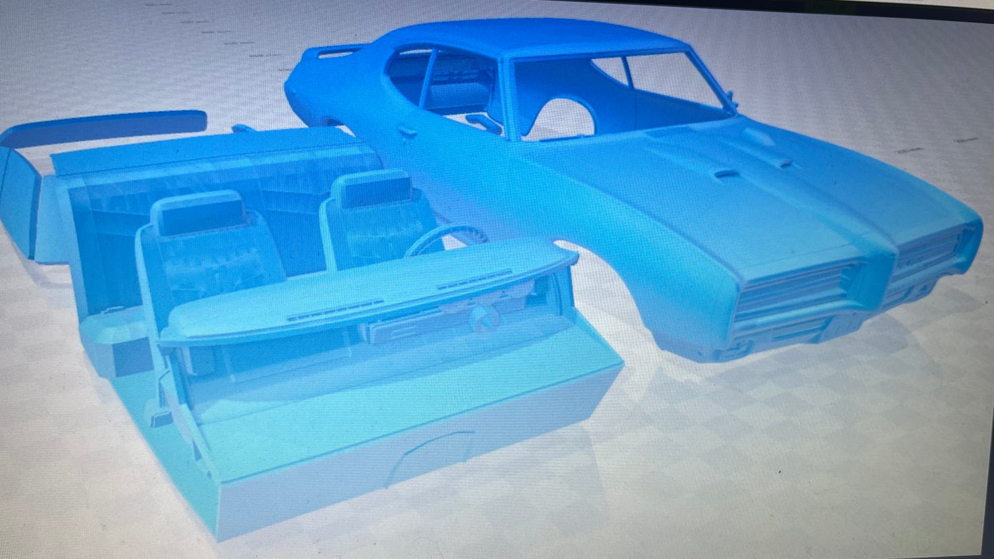 Pontiac GTO 1969 shell body only