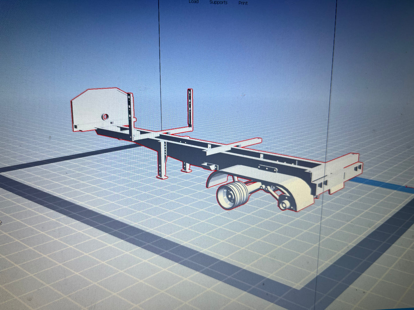 Flat bed trailer double axle body shell