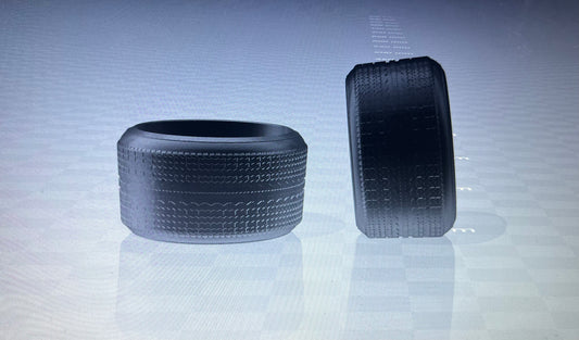 Stretch tyres with camber to fit wheel size