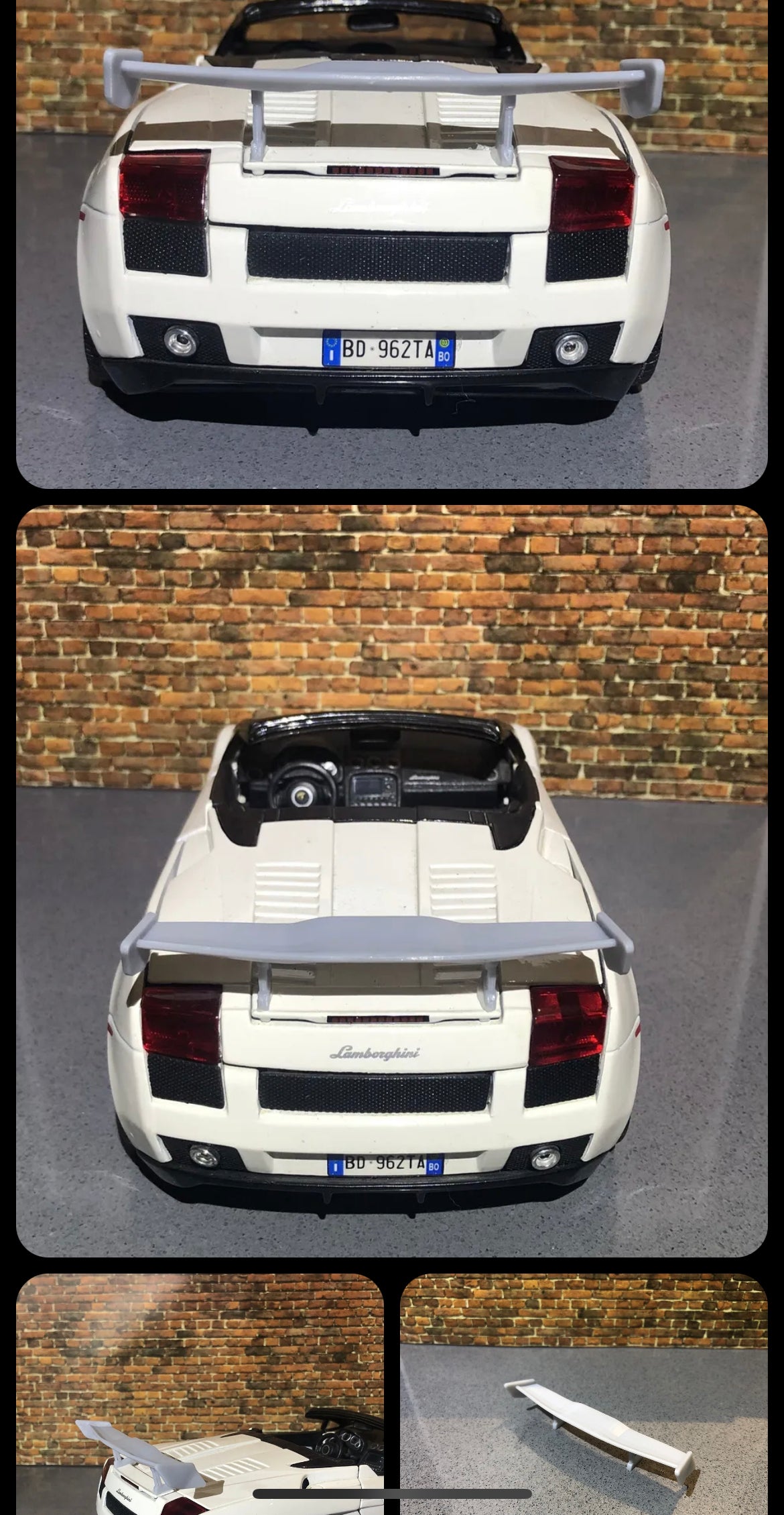 Lamborghini Gallardo Superleggera Spyder rear wing spoiler